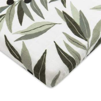 Babyletto Olive Branches Muslin All-Stages Bassinet Sheet