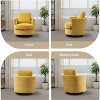 GDFStudio Roxanne Swivel Chenille Upholstered Wood and Steel Accent Chair - 4 of 4