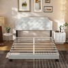 Famapy Queen Size Upholstered Bed Frame with USB Ports & LED Headboard,TB117-Tested Fabric,Style+Safe,Multiple Headboard Styles,Bedroom Centerpiece - 2 of 4