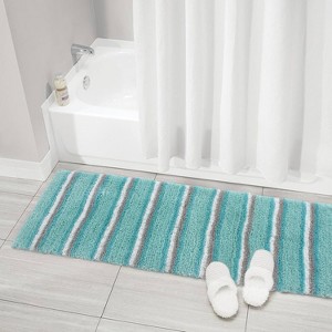 Home Weavers Glamour Collection 100% Polyester Microfiber Bathroom Rug, Non Slip Bath Mat Water Absorbent Soft Microfiber Shaggy Mat Machine Washable - 1 of 4