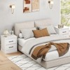 Tangkula Farmhouse Nightstand Set of 2 Wood Bedside Table with 2 Storage Drawers Compact Floor Night Stand End Table White Accent Sofa Side Table - 3 of 4