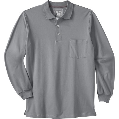 Liberty Blues Men's Big & Tall Long-sleeve Polo Shirt - Big - 4xl ...