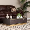 Cormac Wood and Metal 2 Drawer Coffee Table - Baxton Studio - 2 of 4