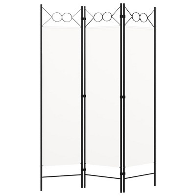 vidaXL 3-Panel Room Divider White 47.2"x70.9"