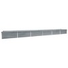 vidaXL Garden Raised Bed Galvanized Steel 236.2"x31.5"x17.7" Gray - 2 of 4