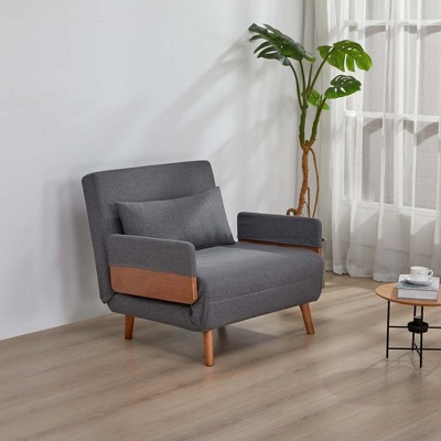 Modern Foldable Sofa Bed – Converts in 10 Sec, 6 Level Adjustable Backrest, Breathable Linen Fabric