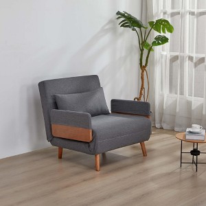 Modern Foldable Sofa Bed – Converts in 10 Sec, 6 Level Adjustable Backrest, Breathable Linen Fabric - 1 of 4