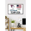 Trends International Team USA x Peanuts – Snoopy Cross-Country Skis Framed Wall Poster Prints - 2 of 4