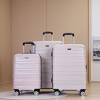Gulches 3 Piece Luggage Sets PC Lightweight & Durable Expandable Suitcase with Two Hooks, Double Spinner Wheels, TSA Lock, (21/25/29) Sand - 2 of 4