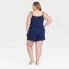 Women's Lace Trim Ribbed Cami Top and Shorts Pajama Set - Auden™ - 2 of 3