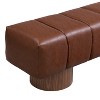 Lyngins 50"/64" PU Ottoman Bench,End of Bed Entryway Bench,Dining Bench for Dining Room,Living Room,Bedroom,No-Assembly,300 LBS Weight Capacity - 3 of 4