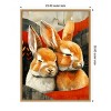 Amanti Art Sleepy Bunny Abstract by Justyna Jaszke Framed Canvas Wall Art - 3 of 4