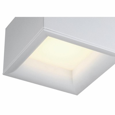 Bloc Sleek Aluminum LED Flush Mount Ceiling Light in Black