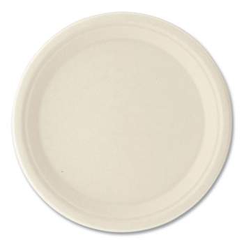 Boardwalk Bagasse PFAS-Free Dinnerware, Plate, 10" dia, Tan, 500/Carton