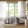 Solid Color Breathable Cooling Comforter, Ultra Soft Premium Cozy Textile Lightweight Reversible Bed Blanket for Hot Season, Gray, King/Cal King - 3 of 4