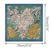 INSPIRE CHIC Women's Floral Printed Satin Square Flowers Silky Neck Scarves 1Pc - 3 of 4