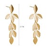 Gold Leaf Dangle Earrings: Lightweight Floral Drop Earrings for Wedding & Formal Events - 3 of 4