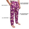 Disney Alice In Wonderland Chesire Cat All-Over Print Adult Purple Sleep Pajama Pants - 2 of 4