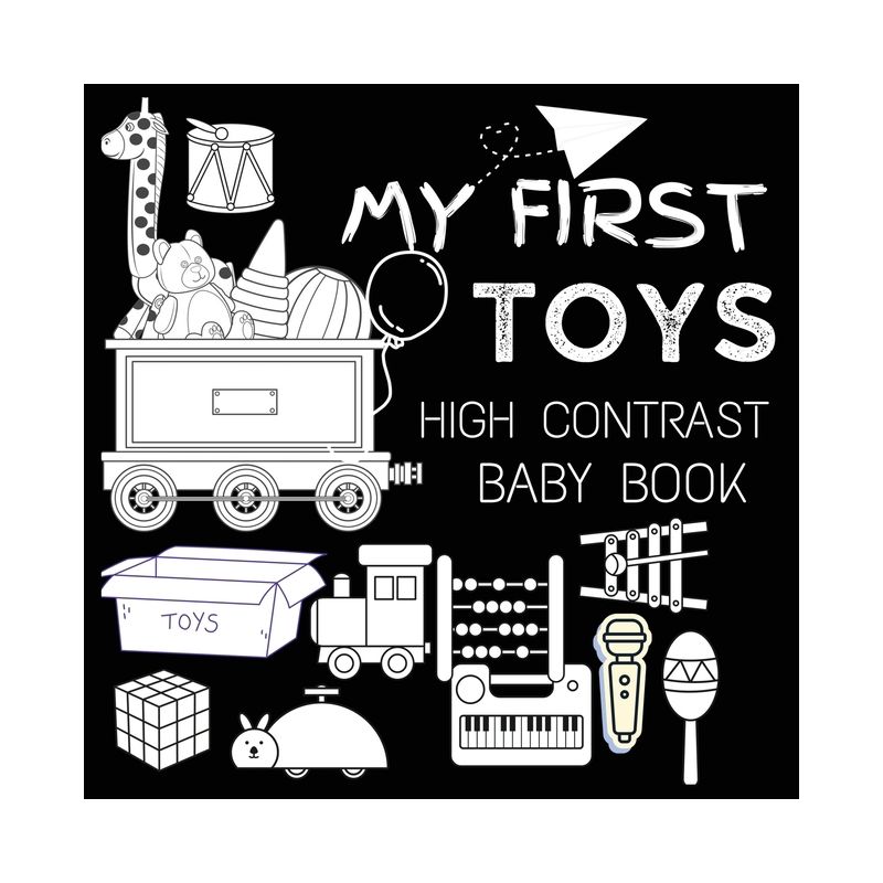 High Contrast Baby Book - Toys - (High Contrast Baby Book for Babies) by  M Borhan (Paperback), 1 of 2
