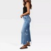 Womens Ripped Jeans Bootcut Raw Hem Denim Pants Frayed Ankle Denim Jeans Mid Rise Denim Trendy Casual Pants - 4 of 4
