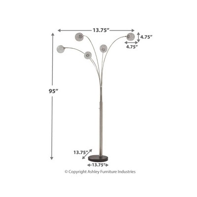 Contemporary Winter Arc Floor Lamp with Crystal-like Acrylic Balls