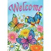 Spring Butterflies Welcome Garden Flag Floral 18" x 12.5" Briarwood Lane - 3 of 4