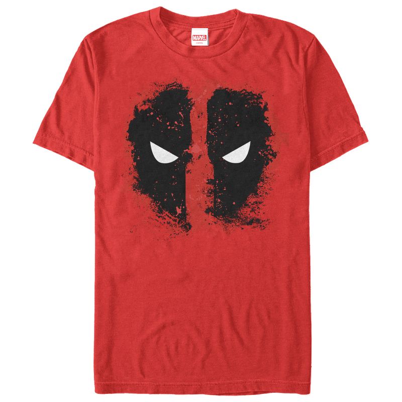 Men's Marvel Deadpool Reverse Mask Splatter T-Shirt, 1 of 6