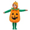 Joyfy Halloween Baby Boys Girls Pumpkin Costume, Furry Pumpkin Costume Hood Outfit for Infant Halloween Dress Up Pumpkin Party - 2 of 4