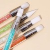 JDICTION 5-Piece Dual-Tip Nail Art Pen Set - Silicone Sculpture Tools With Acrylic Brushes For Resin, Foil Carving & Drawing Designs - 3 of 4