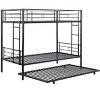 ONWITH METAL Bunk Bed with trundle Black - 2 of 4