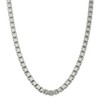 Black Bow Jewelry Men's 7mm, Sterling Silver, Solid Box Chain Necklace - 3 of 4