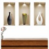HomeRoots Set of Three Bon Faux Niche 3D Peel and Stick Wall Decals - 2 of 4