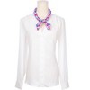 INSPIRE CHIC Women's Floral Printed Blended Cotton Small Square Neck Scarves 21.7x21.7" 1Pc - 2 of 4