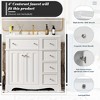 ModernLuxe 36'' Bathroom Vanity with Resin Sink, 3 Drawers & Adjustable Shelf, Solid Wood Frame Storage Cabinet with Gold Knobs, Blue/White - 4 of 4