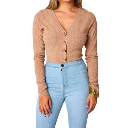 Women's Holly Long Sleeve Button Up Bodysuit - BUDDYLOVE - image 1 of 4