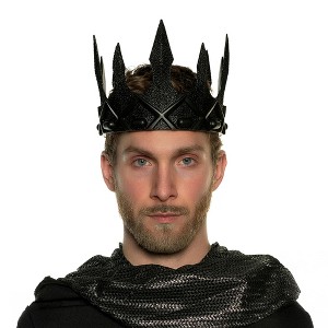 Underwraps Evil King's Black Adjustable Foam Crown Adult Costume Accessory - 1 of 4