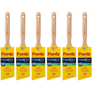 Genuine Purdy 6 Pack Clearcut Elite Glide Angular 2-1/2" Paint Brushes 144152825-6PK - 1 of 1