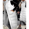 Imily Bela Womens Long Puffer Vest Hooded Sleeveless Winter Coats Quilted Warm Zip Up Padded Outerwear - 4 of 4