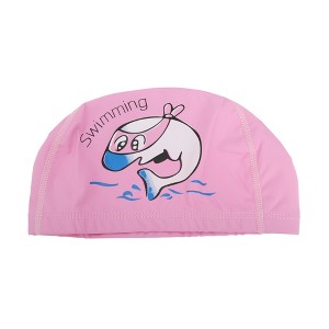 Unique Bargains Kid's PU Whale Pattern Swim Cap 1 Pc - 1 of 4