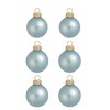 Northlight 6ct Baby Blue Matte Finish Glass Christmas Ball Ornaments 4" (100mm) - 2 of 3