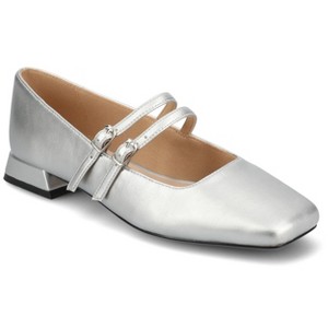 Journee Women's Gredah Medium and Wide Width Mary Jane Dress Flats - 1 of 4