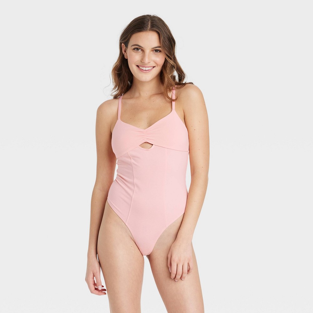 Women's Balletcore Bodysuit - Colsie™ Pink XL
