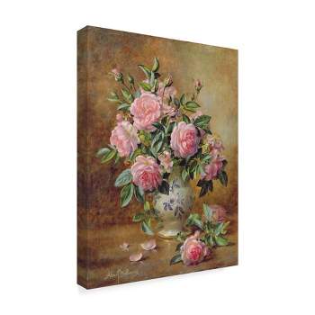 Trademark Fine Art -Albert Williams 'A Medley of Pink Roses' Canvas Art