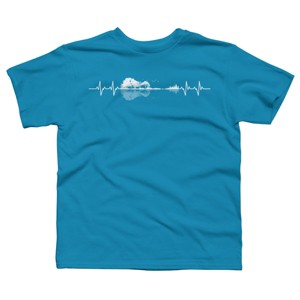 Boy's Design By Humans Nature Guitar Heart Beat By Maryedenoa T-Shirt - 1 of 2