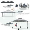 EAGLE PEAK 13x13ft Pop Up Canopy Tent Instant Outdoor Canopy Easy Setup w/Auto Extending Eaves - 2 of 4