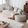 Curved 4-Seater Sectional Sofa with Deep Seat & No Assembly for Living Room -3irtyhousy - 2 of 4
