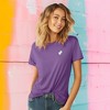 Dalix Ghost Embroidered Cotton Relaxed Fit Short Sleeve Crewneck Tee Shirt Women - 2 of 4