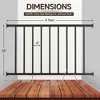 APRILSOUL Black Metal Flat Railing Kit for Porch, Balcony, Deck without Post - 4 of 4