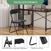 4 Pack Folding Chairs, Upholstered Foldable Metal Frame Chair with Cushion, Stackable Commercial Chair with Non-Slip Pads for Events - 4 of 4