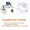 Lyngins Computer Desk with 2 Outlets, 1 USB, 1 Type-C, 2 Movable Monitor Stands, 2 Fabric Drawers+Side Pocket+Hook, Gaming Desk/Home Office Desk - 4 of 4